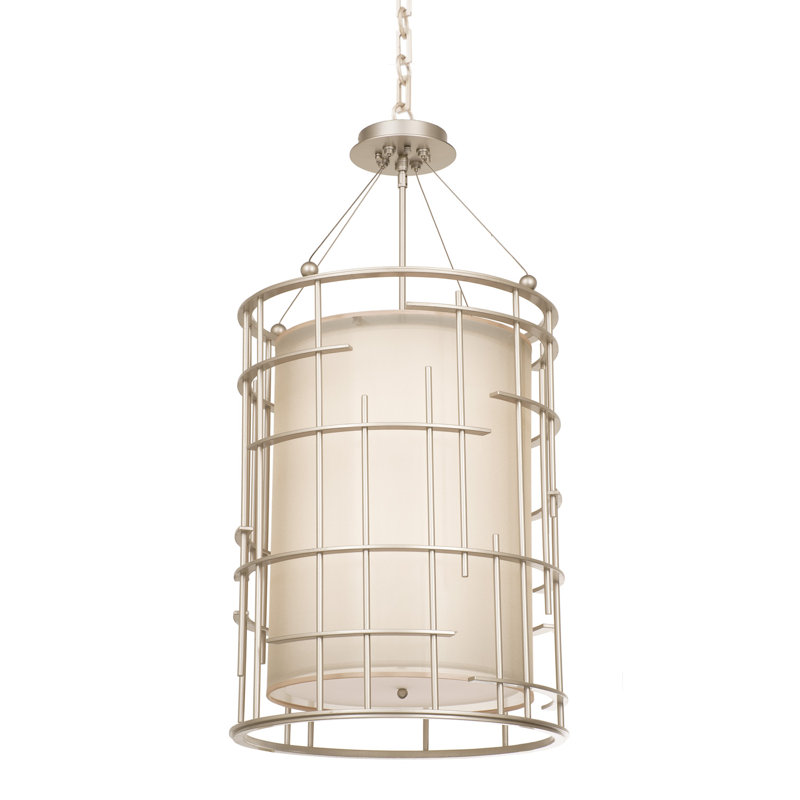 Lustre en argent terni Atelier 8 LT Kalco