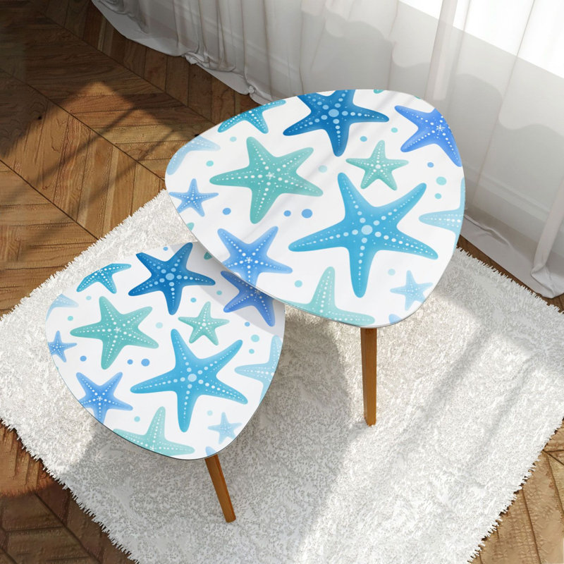 Ensemble de 2 tables basses gigognes Triangle