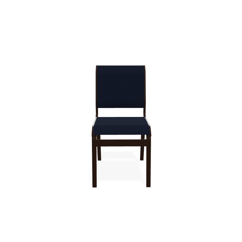 Chaise d'appoint de salle à manger Hiraku, Bleu marine 13D Sunbrella®, Kona texturé