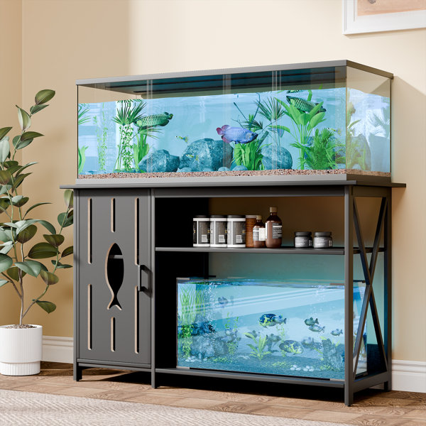 Tucker Murphy Pet™ 55-75 Gallon Aquarium Stand,Fish Tank Stand with ... - Max Aquarium Capacity