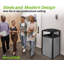 80 gallons Combo de poubelles et bacs de recyclage en acier galvanisé pour l'extérieur