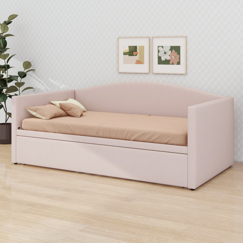 Lit de jour avec couchette extensible, Rose