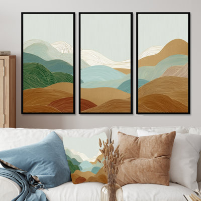Ensemble de décorations murales modernes The Mid Century Ridge The Silent Ridge Into The Mountain