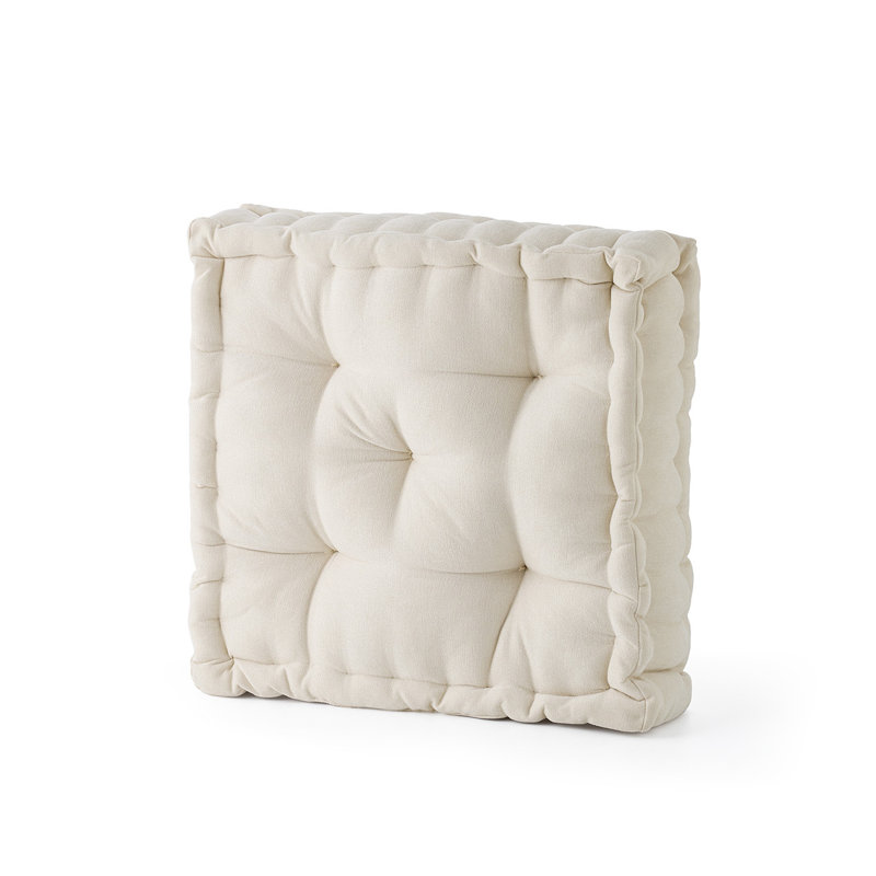 Rainha® - Coussin classique capitonné, Crème, crème