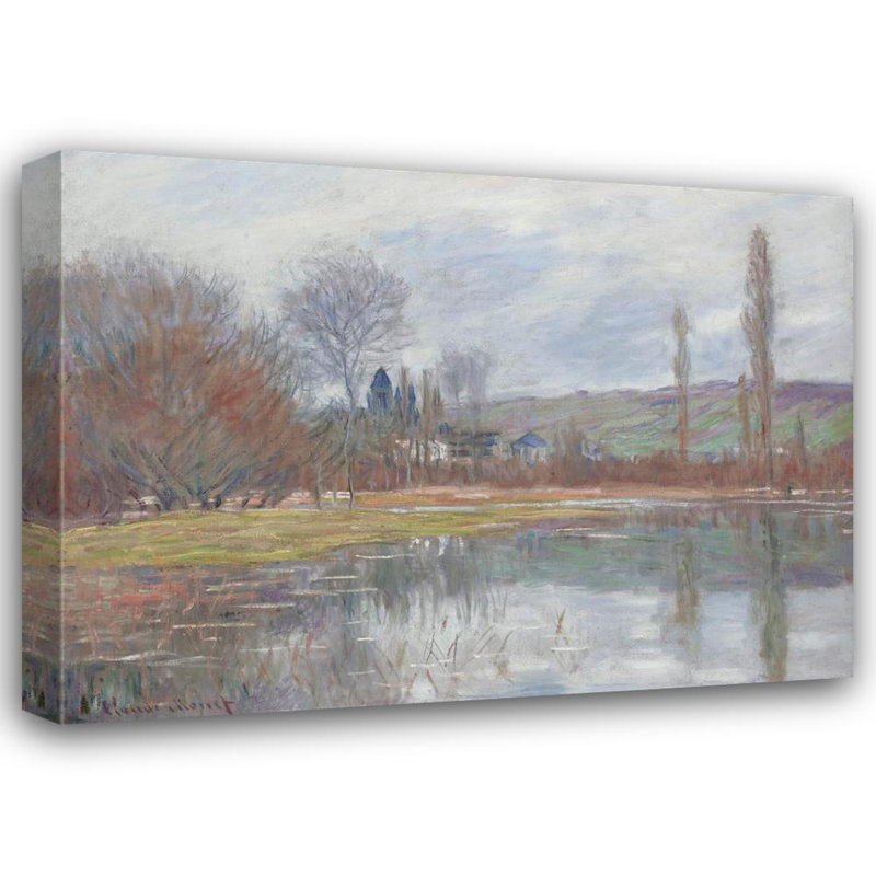 «Spring in Vétheuil» par Claude Monet - Art mural sur toile tendue avec châssis, H 48 po x l 33 po