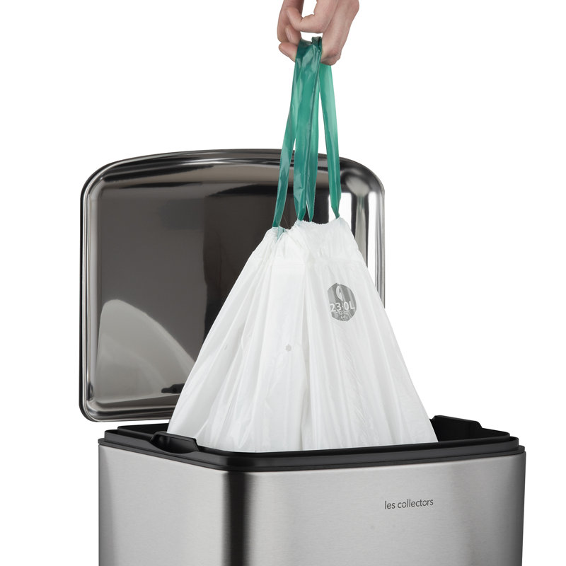 Abfalleimer mit Fußpedal, Matt Brushed Nickel, 40 L