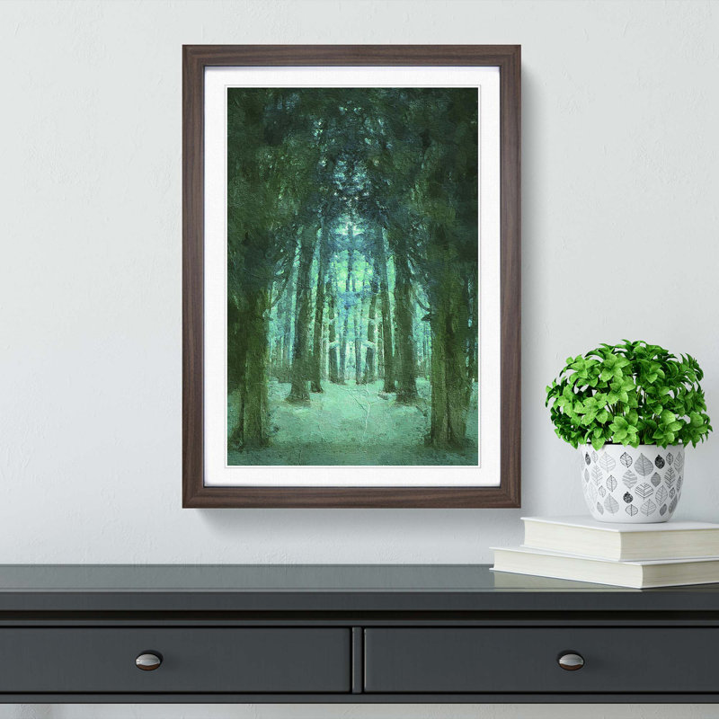 Forest Arch in Abstract - Framed Print, Walnut Framed, 65cm H x 48cm W x 2cm D