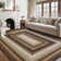 Machine Washable Rug for Living Room Braided Print Non-Slip Area Rug Stain Resistant Carpet for Dining Room Bedroom Nursery Office