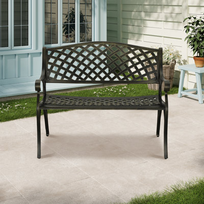 Banc de jardin extérieur en aluminium Alistair