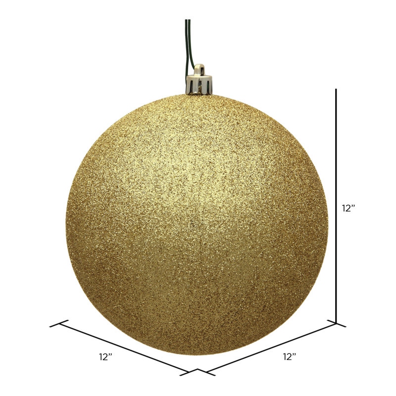 Décoration de boule décorative des Fêtes, H 12 po x l 12 po x P 12 po, Or