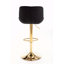Ensemble de 2 tabourets de bar réglables en hauteur à hauteur réglable avec repose-pieds et base dorée, ensemble de 2