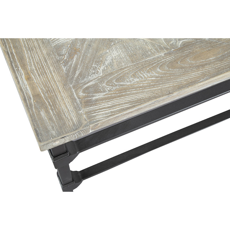 Coldiron Solid Wood Top Single Coffee Table