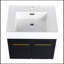 Meuble-lavabo mural 24 po avec lavabo, charnières de porte en résine