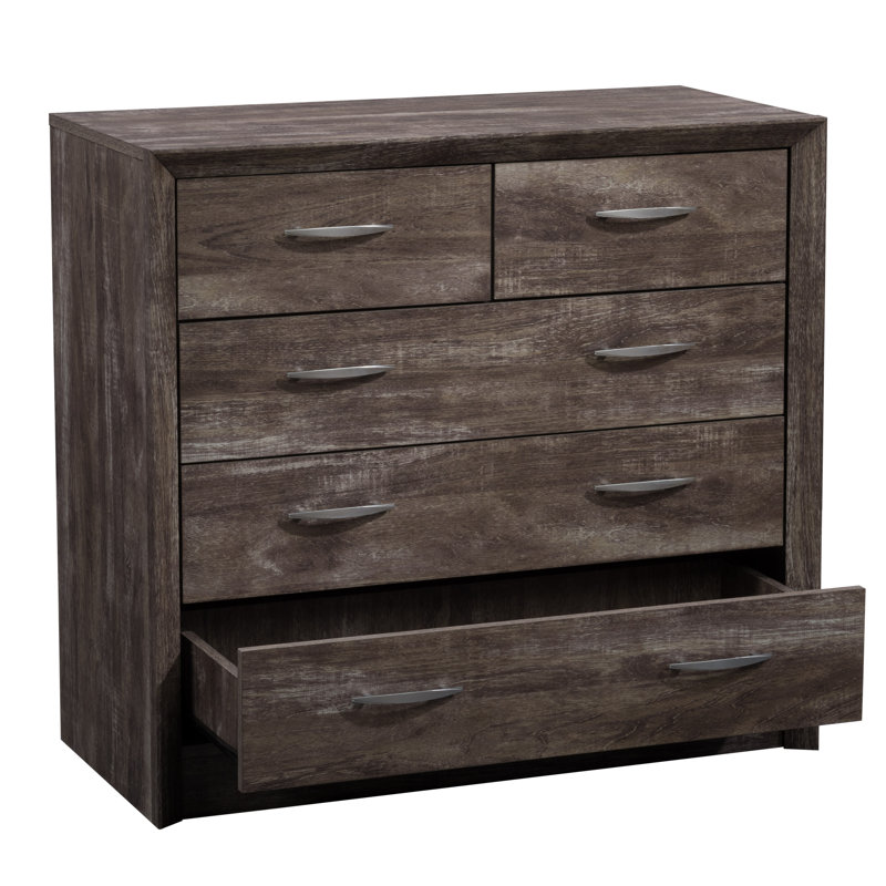 Commode 5 tiroirs Lodsworth, Gris chêne lavé