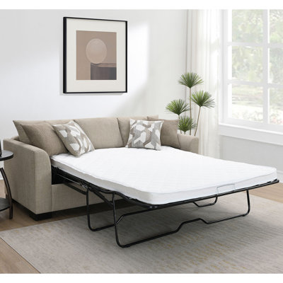 Pacheco Camel Upholstered Sleeper Sectional Chaise Sofa