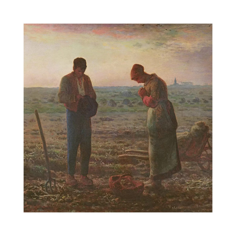 The Angelus, 1857-59 by Jean-Francois Millet - Painting on Canvas, Wrapped Canvas, 93.98cm H x 93.98cm W x 3.81cm D