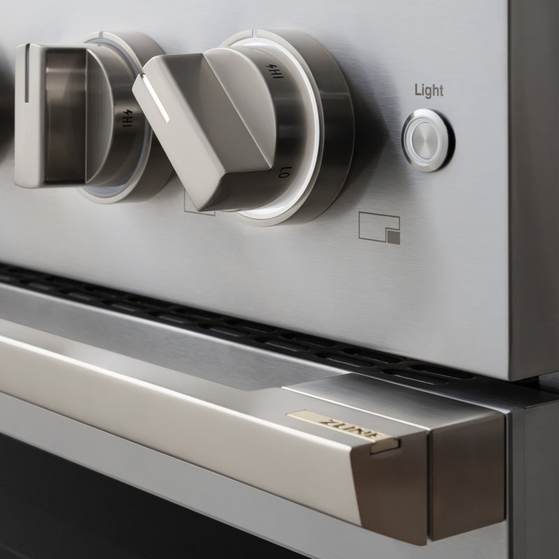 Zline Autograph 30 in. Marino Gas DuoPro Range in Steel Accents, Stainless Steel, Stainless Steel
