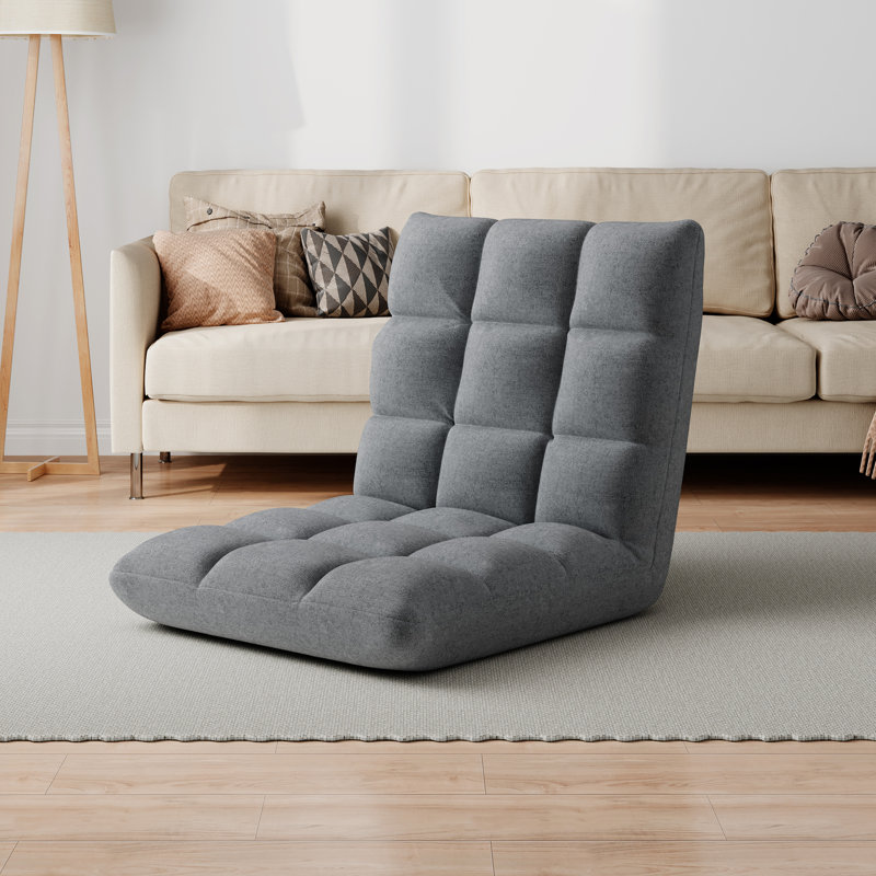 57cm Upholstered Futon, Grey