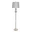 Lampe sur pied Callahan - Nickel brossé avec verre argenté - Abat-jour gris-523673735