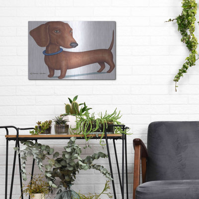 «Brown Dachshund Blue Collar» par Danny Gordon