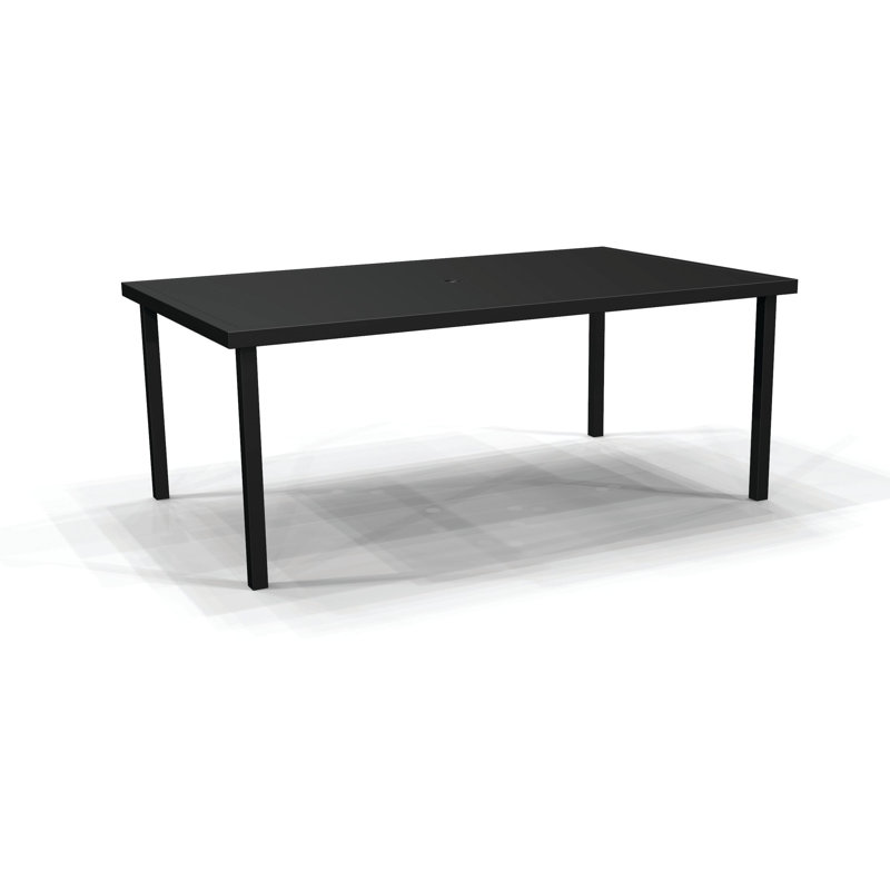 Table de salle à manger d'extérieur L 73 po x l 44 po, Bois flottant, gris