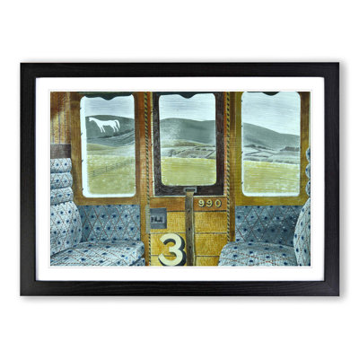 Train Landscape by Eric Ravilious - Framed Print