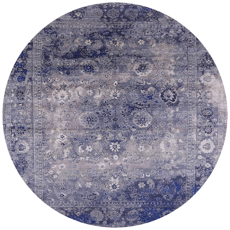 Floral Indoor Rug, Round 8'