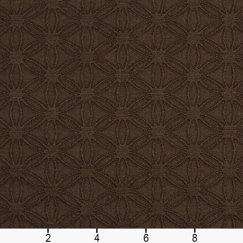 Tissu floral matelassé, Brun 3