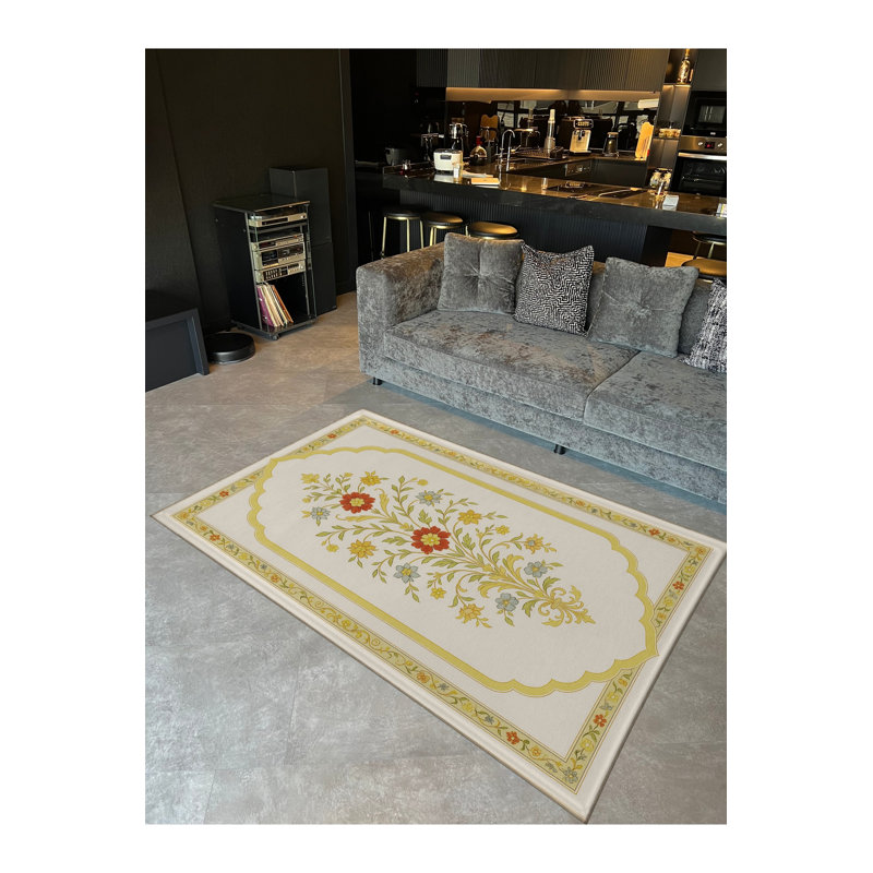 Tapis tissé crème Mosso, 2' x 2'11"