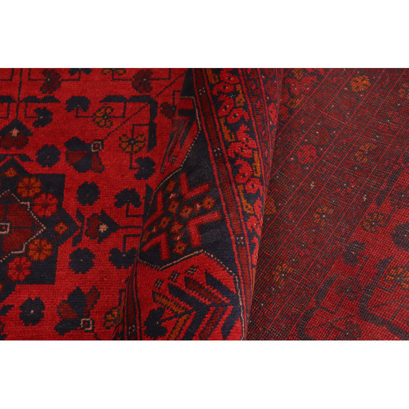 Tapis oriental rouge en laine 10 pi 3 po x 12 pi 10 po Fairlee