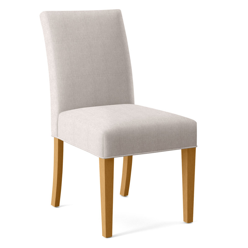 Manhattan Upholstered Dining Chair, White Sugar Performance; 0863-91, Havana Finish