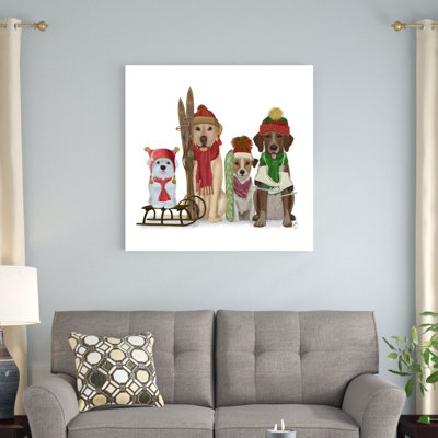 «Christmas Des - Winter Sports Fans» par Fab Funky - impression sur toile tendue