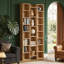 Bibliothèque de 71 pouces de hauteur, 21 cubes, 8 tablettes réglables, naturel-130624850-130624852