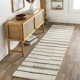 Rune Striped Handmade Tufted Wool Area Rug in Beige/Charcoal