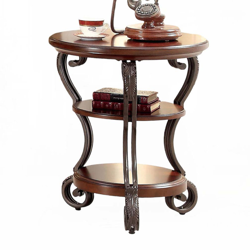 Table basse en bois avec tablette de plancher