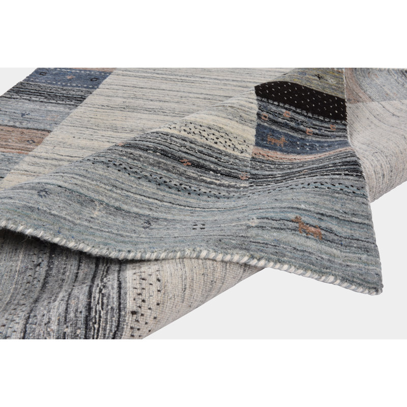 Plattsburgh Wool Hand Woven Area Rug, Rectangle 90 x 160cm