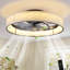 Ventilateur de plafond réversible 20 po avec abat-jour en tissu, lumière DEL et télécommande Farmhouse