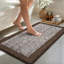 Tapis de bain long 48 x 24 pouces, antidérapant, lavable, doux et absorbant, brun-464034303