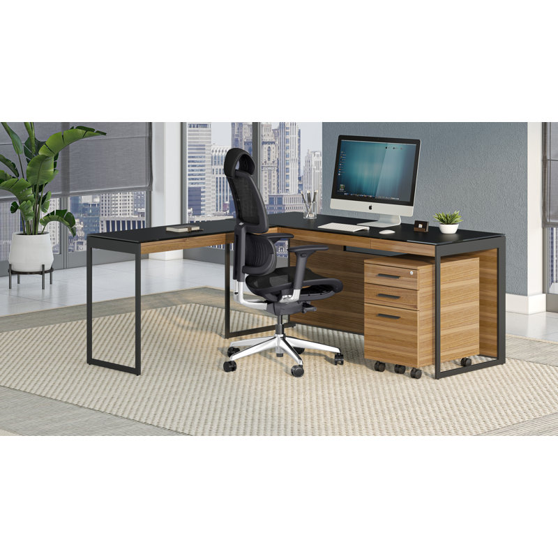 Sequel 20 3 - Drawer File Cabinet, Natural Walnut