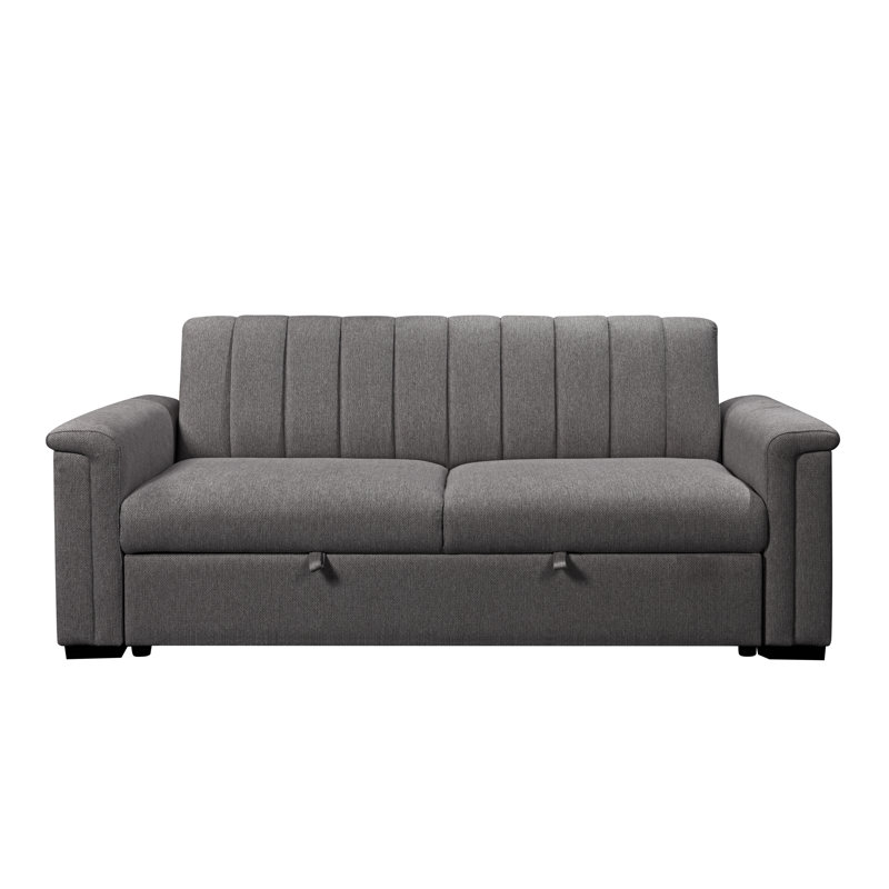 Charlotte 3 Seater Fabric Sofa Bed, Grey