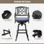 Tabouret de bar pivotant en aluminium pour l'extérieur 30 po avec coussin Sunbrella-1328892552