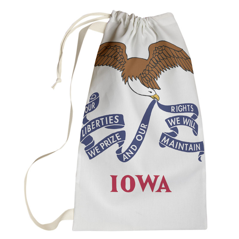 Sac à lessive US State flag, Grand (H 76,5 po x l 29,5 po x 1,5 po), Iowa