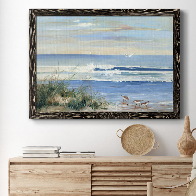 Beach Combers - Reproduction d'art sur papier encadrée, Noir, H 31,5 po x l 23,5 po x P 1,5 po