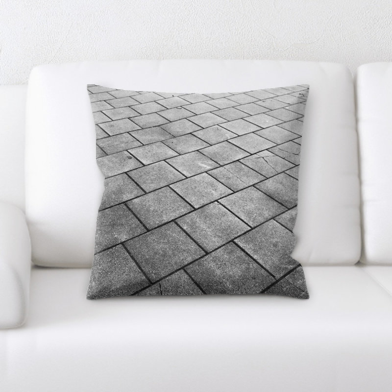 Geometric Microsuede Throw Pillow