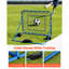 Filet de soccer rebondissant, rebondisseur de but de soccer à angle rapide pour le contrôle, la pratique du dépassement, cadre en fer robuste et filet de polyéthylène, accessoires et équipement d'entraînement de balle facile à installer pour les adolescents et les adultes, 5 x 4 pi-129879288