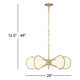 5 Light Metal Dimmable Geometric Chandelier