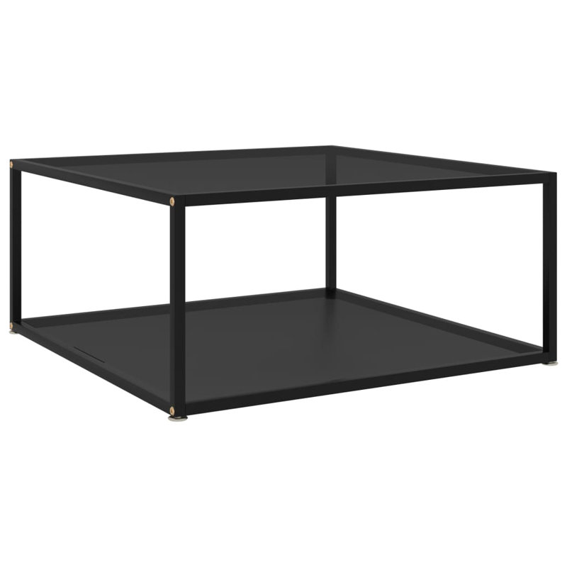 Table basse Frame, H 13,8 po x L 31,5 po x l 31,5 po, Noir, Noir