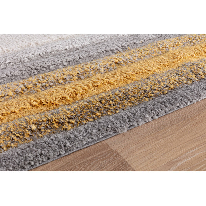 Arnfried Abstract Shag Area Rug, Rectangle 80 x 150cm