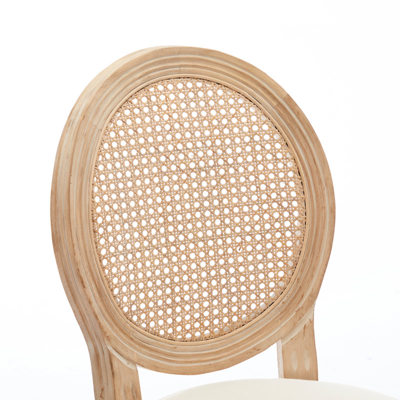 Tabourets de bar en bois massif (2), coussin beige, pour tabourets de comptoir de cuisine 2 pièces, bois, dossier, siège confortable