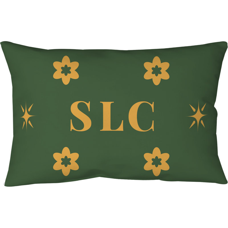 Oreiller en polyester filé 20 pouces x 14 pouces Salt Lake City, Vert, or, Salt Lake City, 18 pouces x 25 pouces